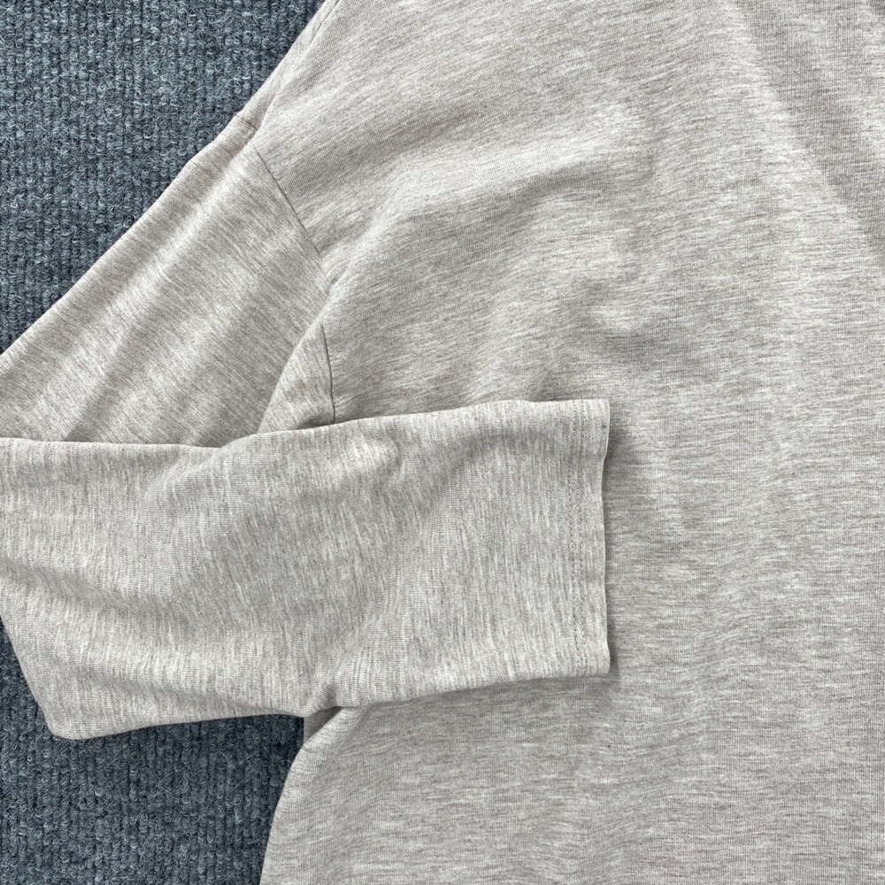 J.Jill Long Sleeve Tee Womens Small Beige Luxe Supima Cotton Granola Minimalist - Picture 7 of 8